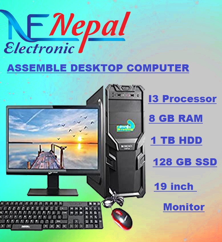 Assemble desktop i3 /Hdd: 1TB +128ssdD/8GB RAM